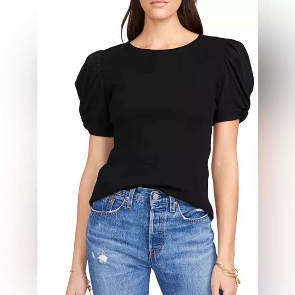 1. State Black Short Sleeve Top